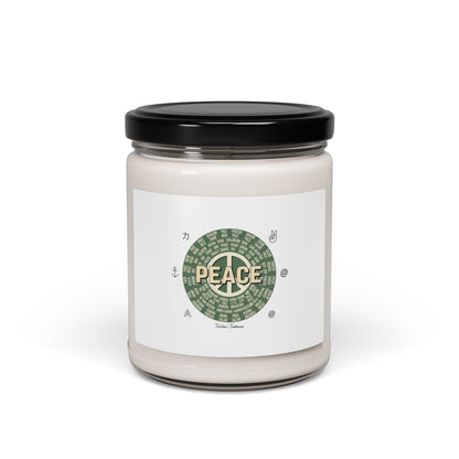 Handwritten Peace Doodle Candle | Soy Candle, 9oz