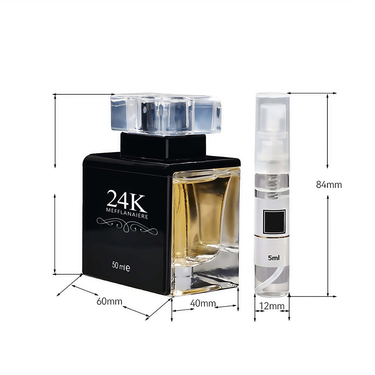 24K Men'S Cologne Parfum - Long-Lasting Woody Fresh Scent, Elegant with Golden & 24K Label - Portable Travel-Friendly Luxury Fragrance for Dates, Parties, Birthdays - Ideal Gift for Men, Sensitive Light Safe, 1.0fl.oz /, Date