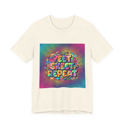 Sweet Sleep Repeat Tee | random slogan shirt, glitch graphic
