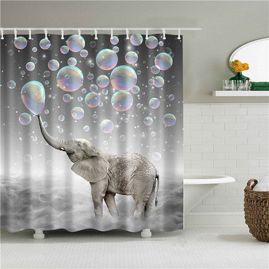 3D digital printing waterproof shower curtain
