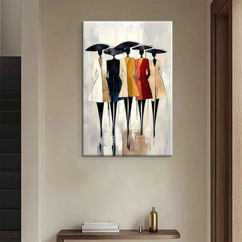Hand-Painted Oil Paintings On Canvas Abstract African Woman Painting Wall Picture For Living Room Home Decor Art No Framed