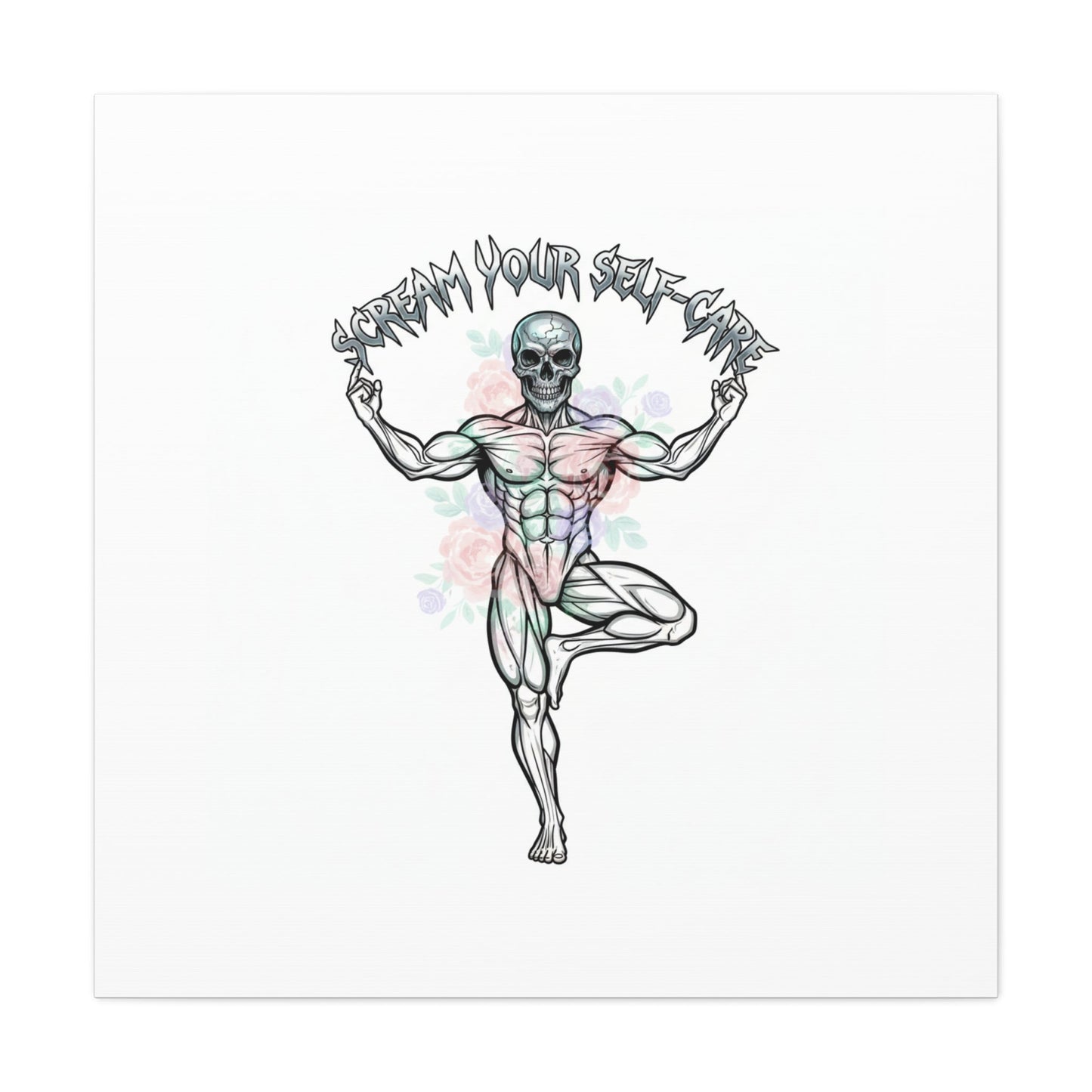 Scream Your Self-Care Canvas | Heavy Metal Wellness, Gothic Wellness Quote