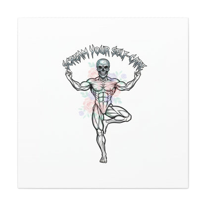Scream Your Self-Care Canvas | Heavy Metal Wellness, Gothic Wellness Quote