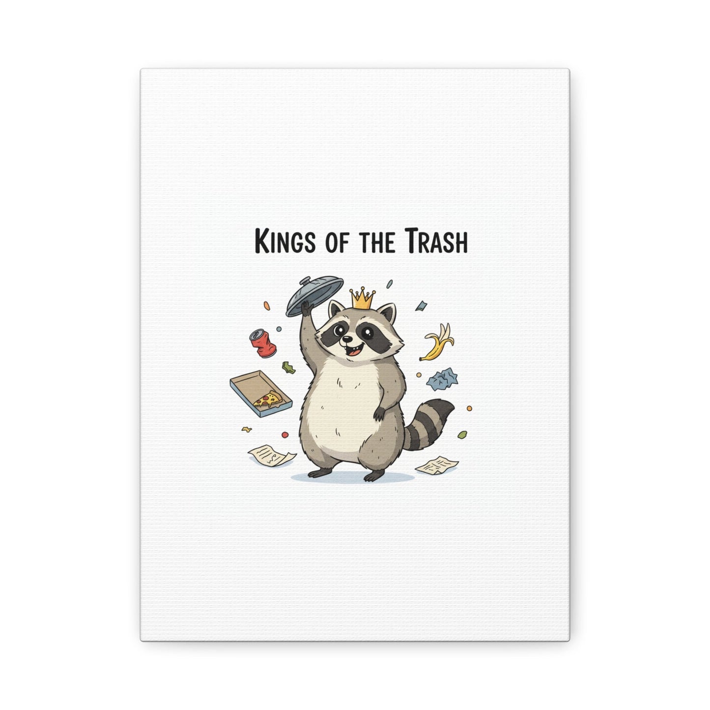 Kings of the Trash Canvas, Raccoon Doodle | Trash Panda, Goofy Critter Art