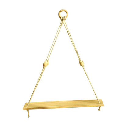 Cotton Thread Woven Wooden Board Wall Shelf