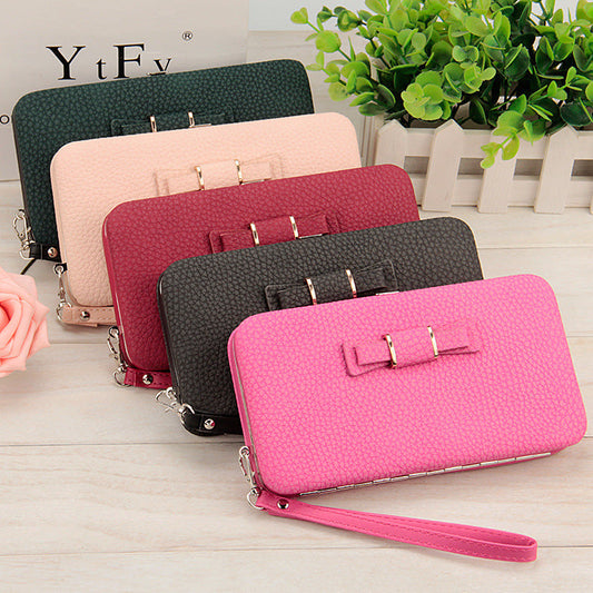 Slim Clutch Purse - Multi-Slot Long Wallet & Phone Holder