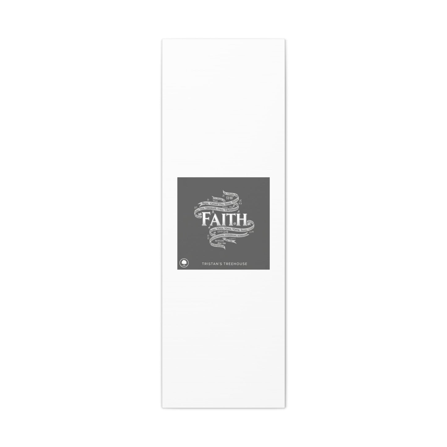 handwritten faith ribbon Canvas | sketch aesthetic, doodle design