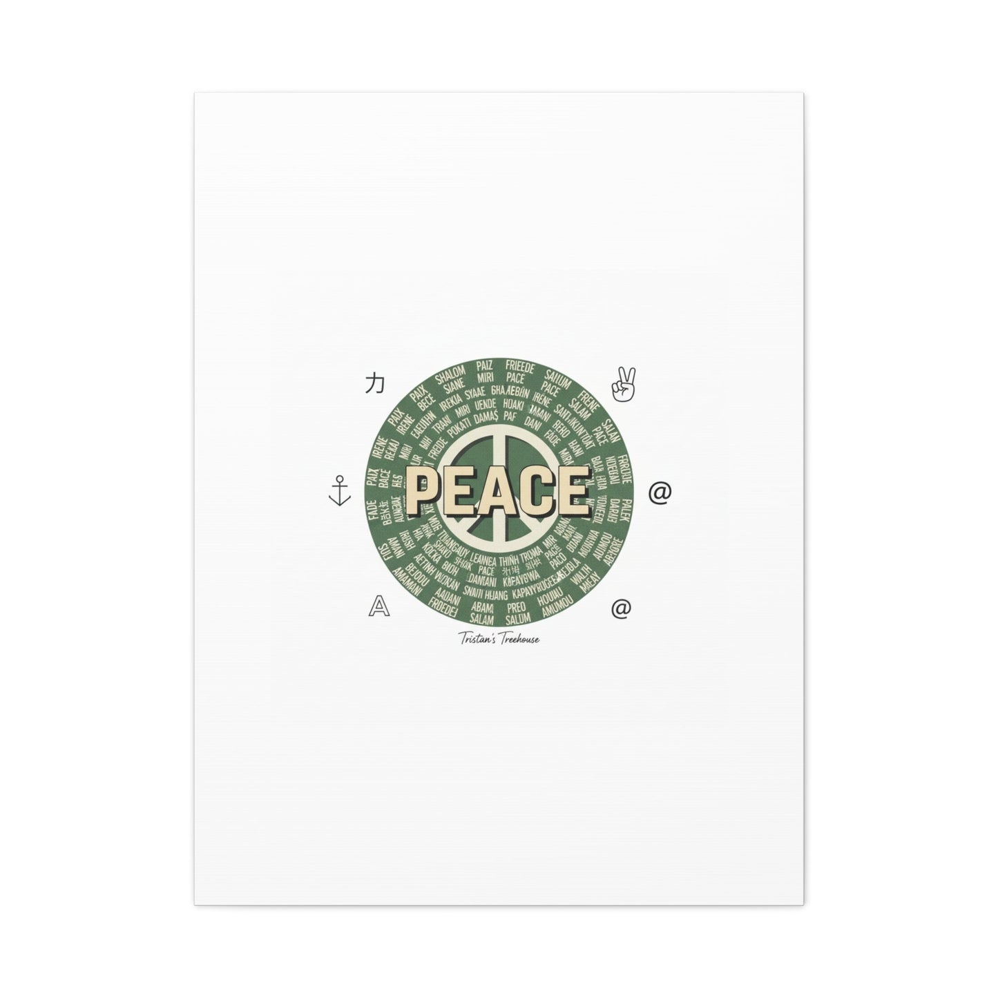 Peace doodle canvas | hand drawn sketch aesthetic, handwritten message