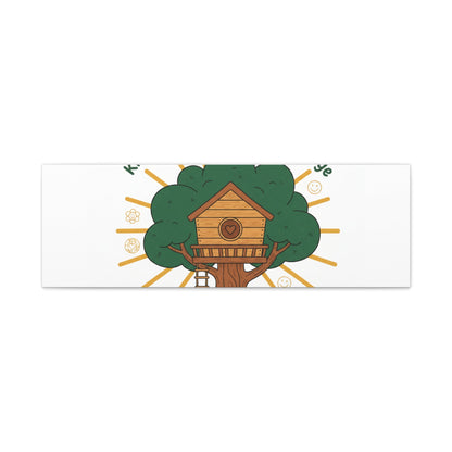 Kindness Is a Universal Language Canvas | Eco Humor, Treehouse Art