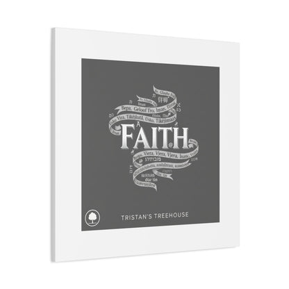 handwritten faith ribbon Canvas | sketch aesthetic, doodle design