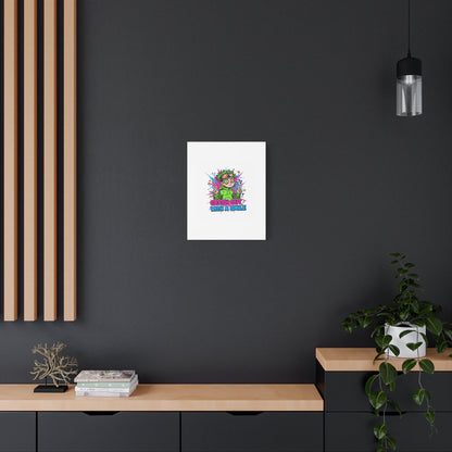 Crash Out With a Smile Canvas Print | Neon Skate Graffiti, Meme Meltdown Art