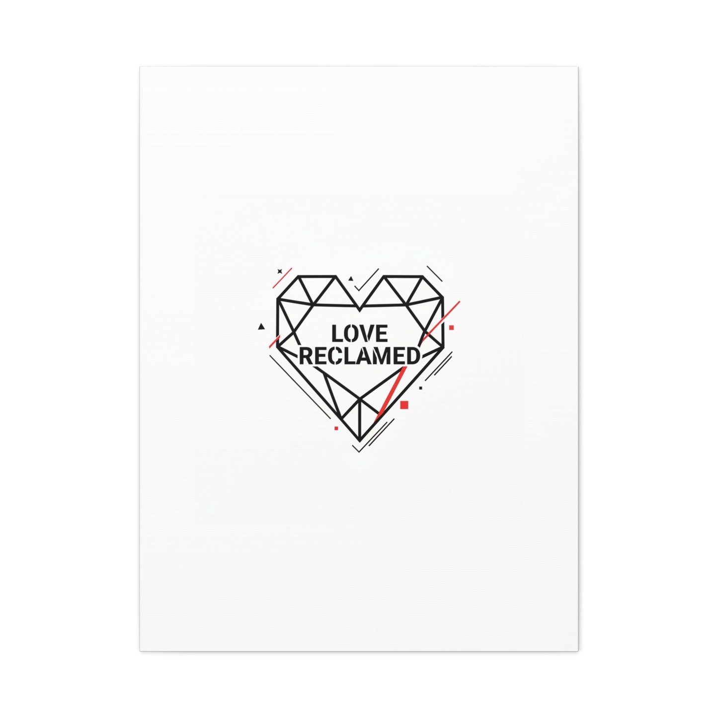 Love Reclaimed Canvas | modern heart design, minimalist love icon