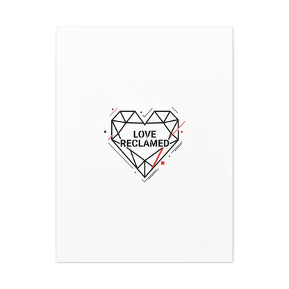 Love Reclaimed Canvas | modern heart design, minimalist love icon