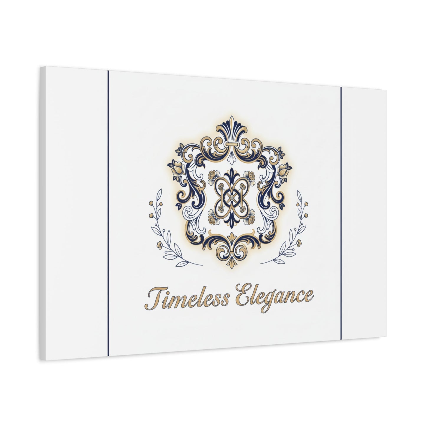 Ornate Brooch Emblem Canvas | Vintage Formalwear Accents, Baroque Print