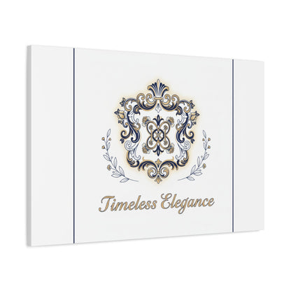 Ornate Brooch Emblem Canvas | Vintage Formalwear Accents, Baroque Print