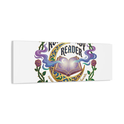 Romantasy Reader Canvas Print | enchanted bookish celestial gothic