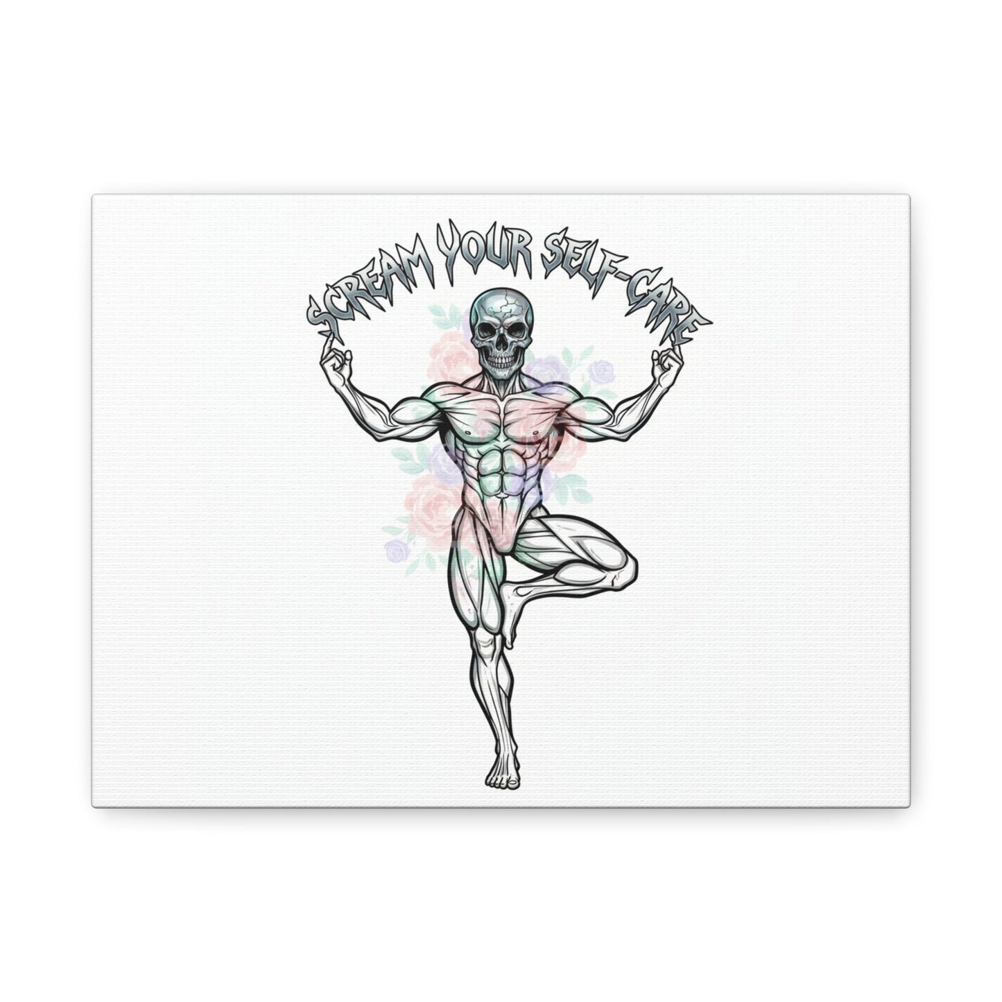 Scream Your Self-Care Canvas | Heavy Metal Wellness, Gothic Wellness Quote