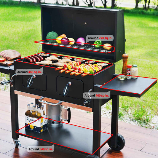 Charcoal Barbecue Outdoor Grill Foldable