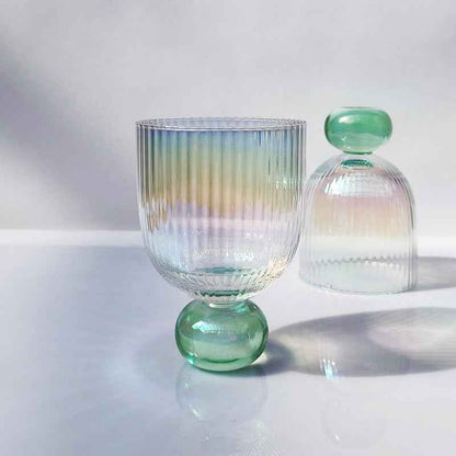Designer Model Rainbow Glass Crystal Pearl Ancient Cup