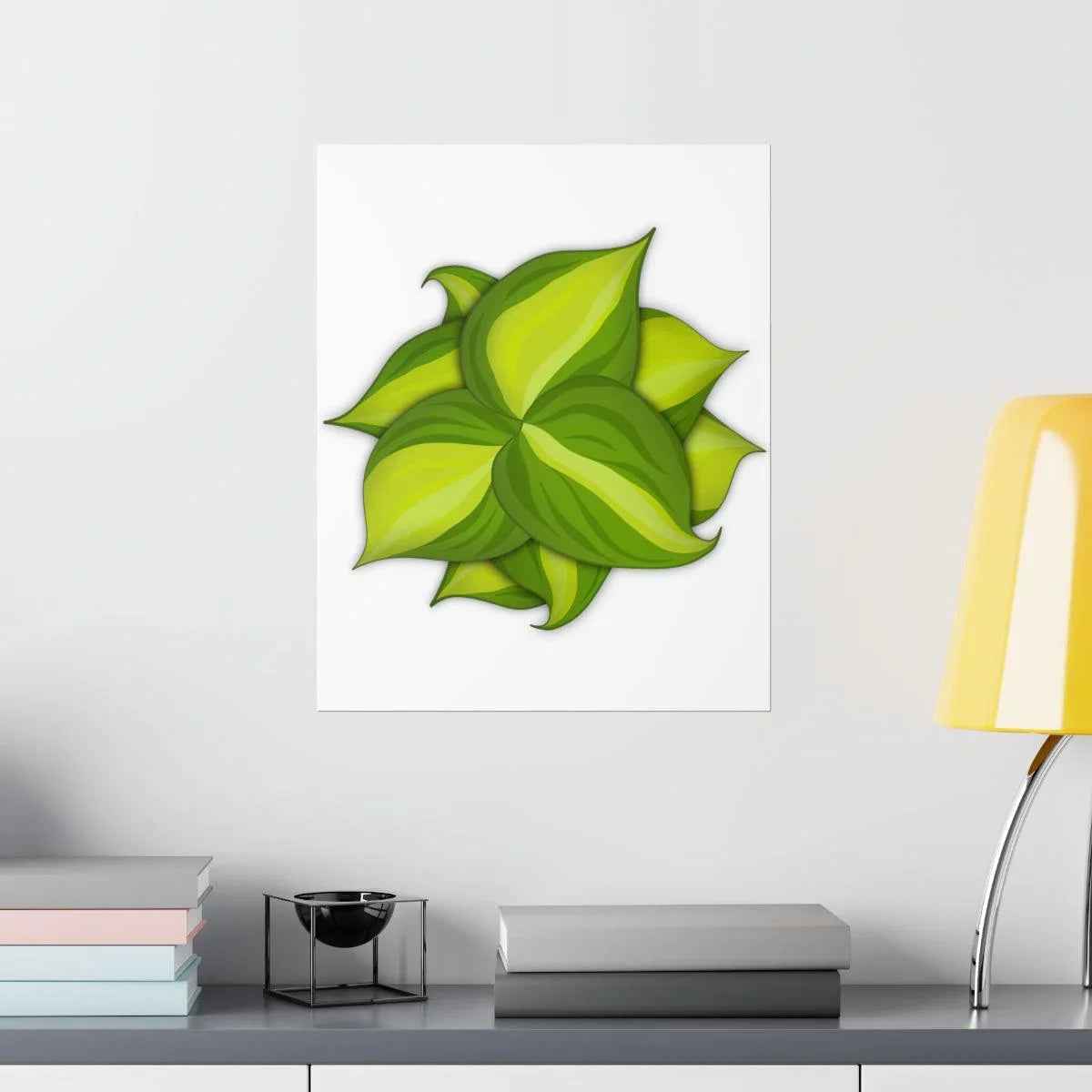 Philodendron Brasil Botanical Print – Unframed Wall Art