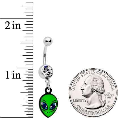 Clear Gem Vivid Invader From Beyond Belly Ring Dangle