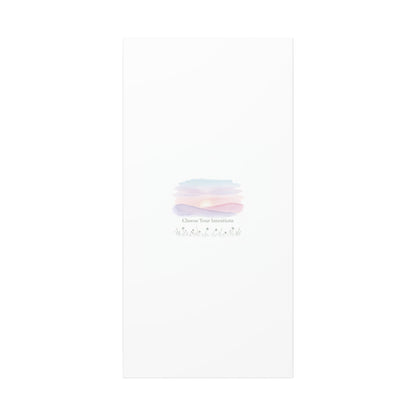 Choose Your Intentions Canvas, soft wellness poster, pastel gradient mindfulness art