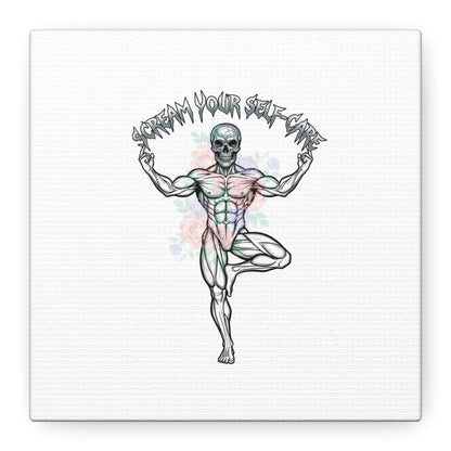 Scream Your Self-Care Canvas | Heavy Metal Wellness, Gothic Wellness Quote