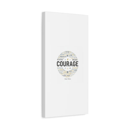 Courage Word Cloud Canvas | Fresh-Start Minimalism art print