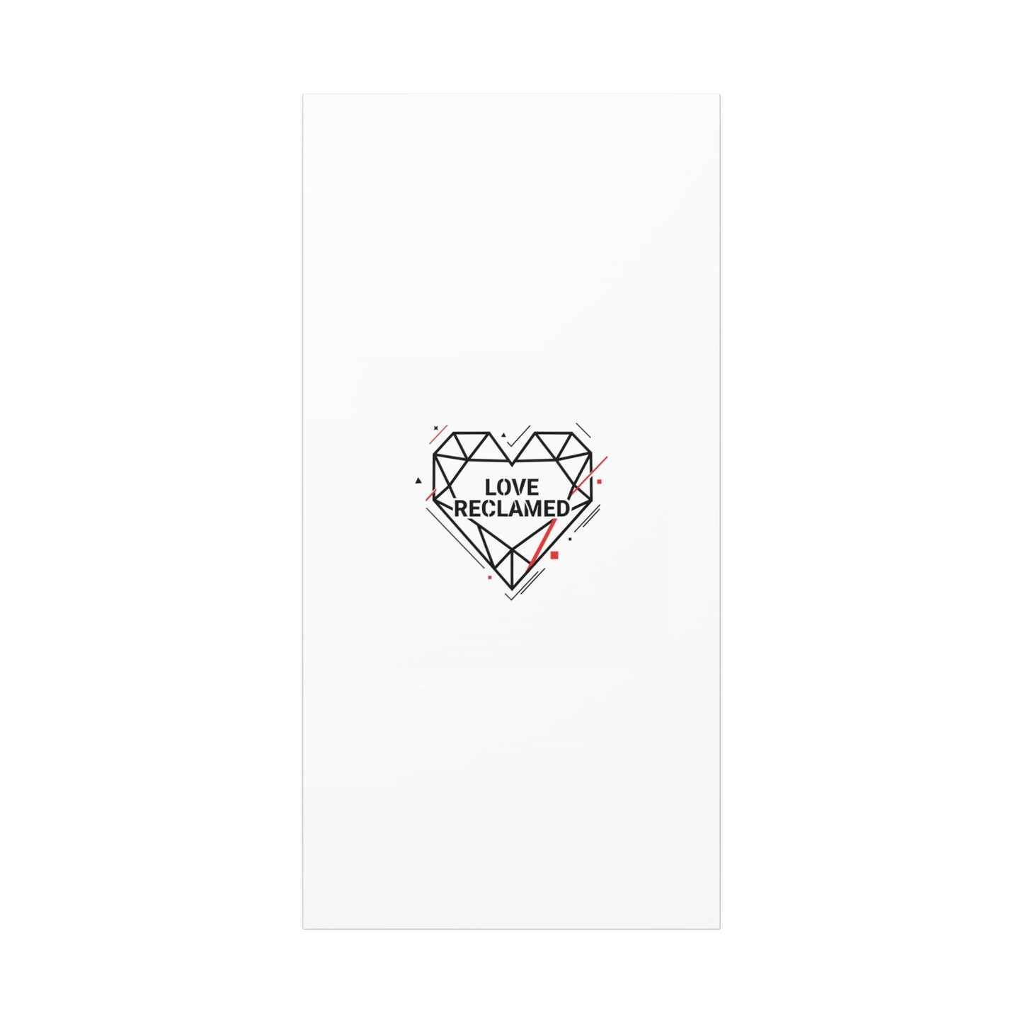 Love Reclaimed Canvas | modern heart design, minimalist love icon