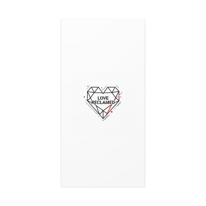 Love Reclaimed Canvas | modern heart design, minimalist love icon