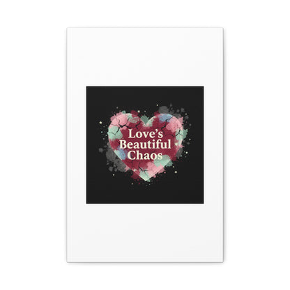 Love's Beautiful Chaos Canvas Print | Soft Grunge Hearts, Distressed Heart Art