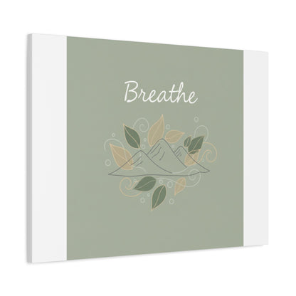 Breathe Mountain Line Canvas | Nature Symbols, Minimal Forest Wall Art