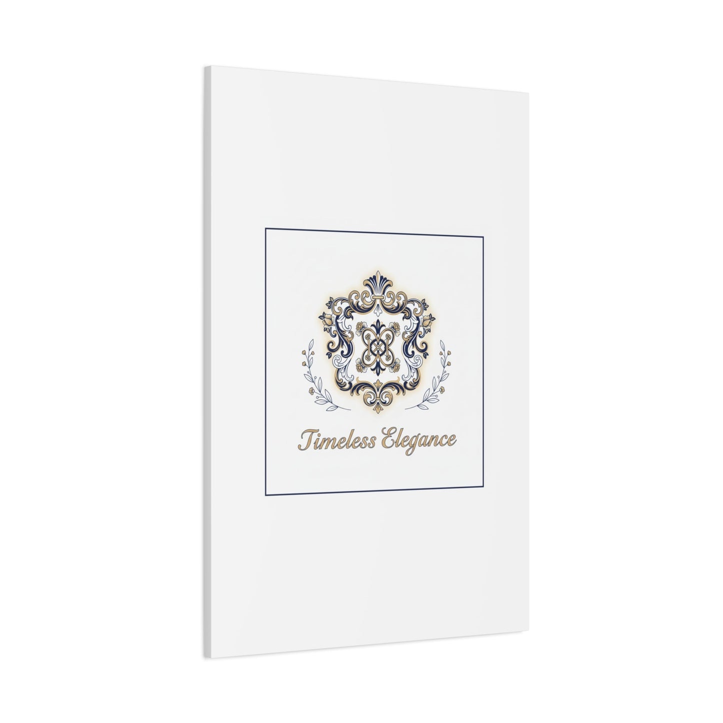 Ornate Brooch Emblem Canvas | Vintage Formalwear Accents, Baroque Print