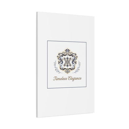 Ornate Brooch Emblem Canvas | Vintage Formalwear Accents, Baroque Print