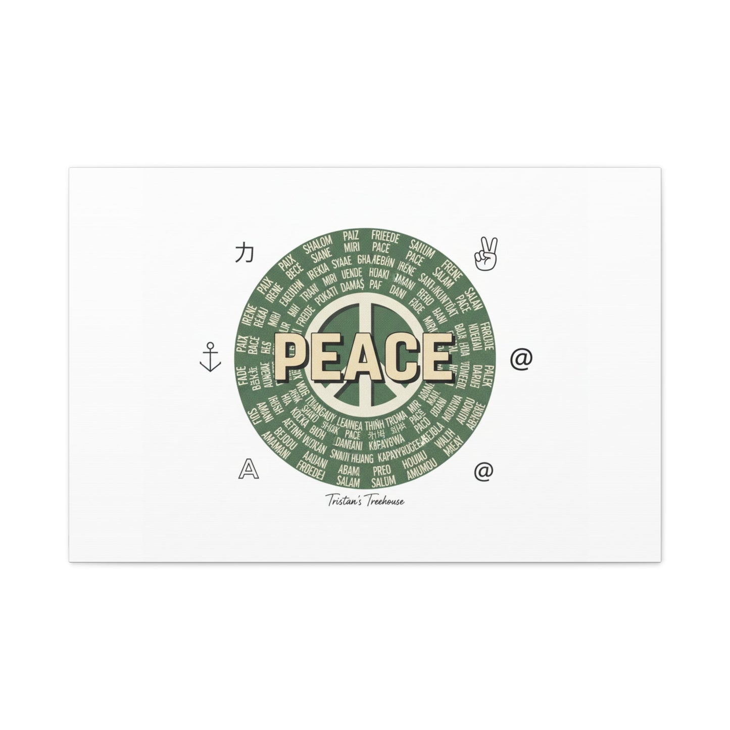 Peace doodle canvas | hand drawn sketch aesthetic, handwritten message