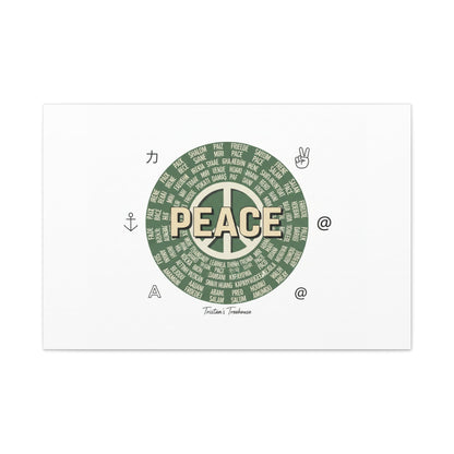 Peace doodle canvas | hand drawn sketch aesthetic, handwritten message