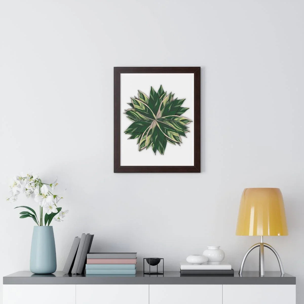 Stromanthe Triostar Framed Print – Botanical Wall Art