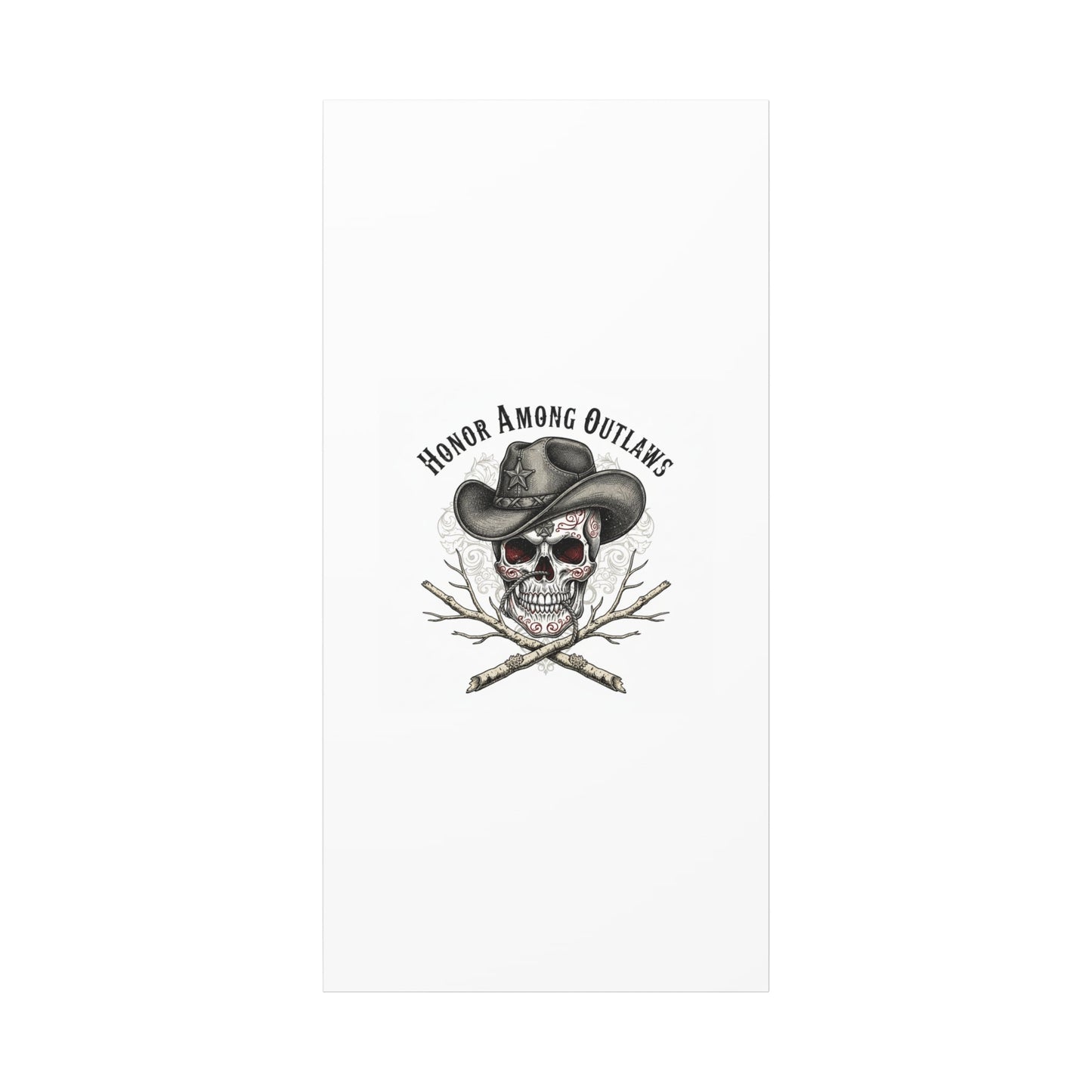Honor Among Outlaws Canvas | Western Skull Art, Gothic Americana Desert Noir