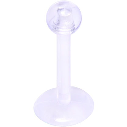 16G 5/16 Clear Flexible Bioplast Labret Monroe Tragus Retainer