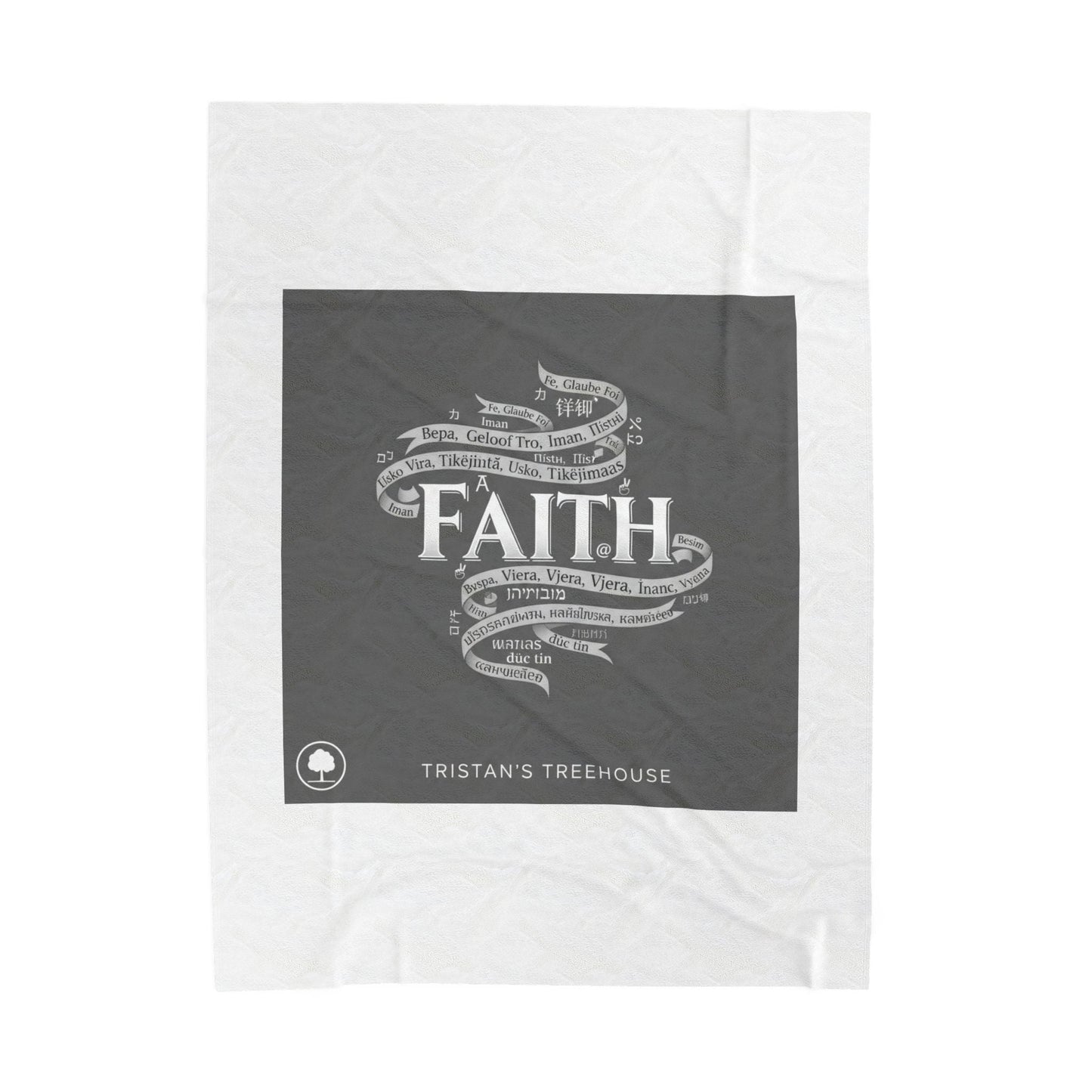 handwritten faith doodle blanket | velveteen plush blanket