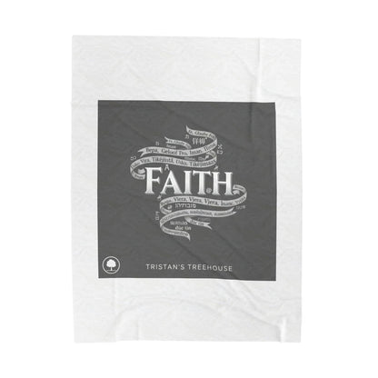 handwritten faith doodle blanket | velveteen plush blanket