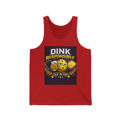 ULP Active “Dink Responsibly” Pickleball Tank Top – Funny Pickleball Shirt