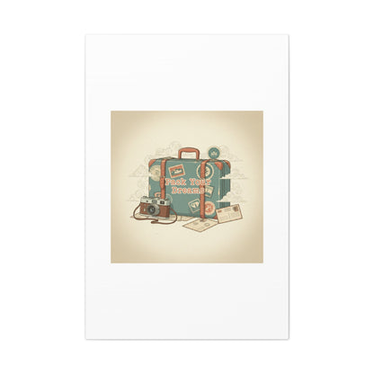 Pack Your Dreams Canvas | Retro Travel Postcard, Wanderlust Passport Stamp Art