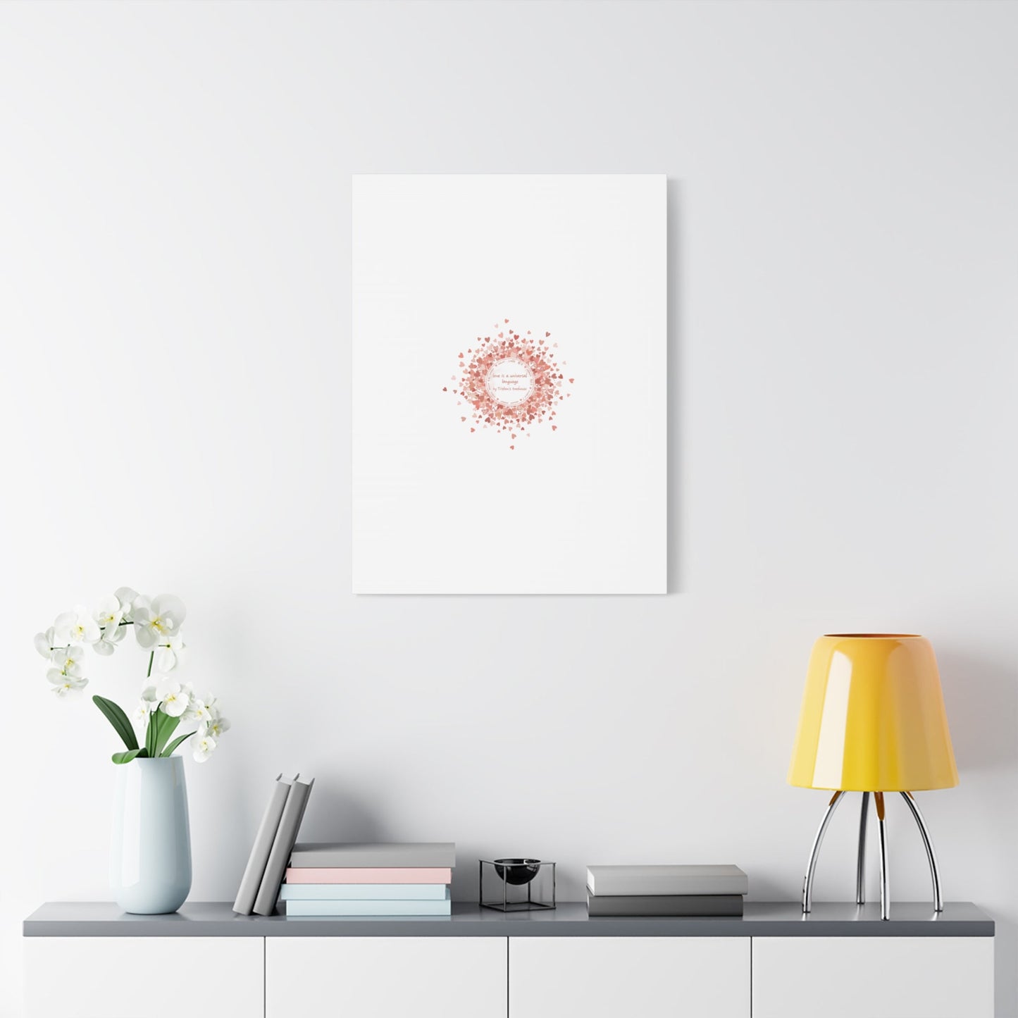 Tiny Heart Confetti Canvas | Matte Stretched Wall Art