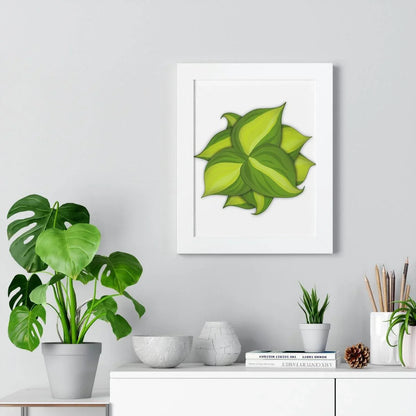 Philodendron Brasil Framed Print – Botanical Wall Art