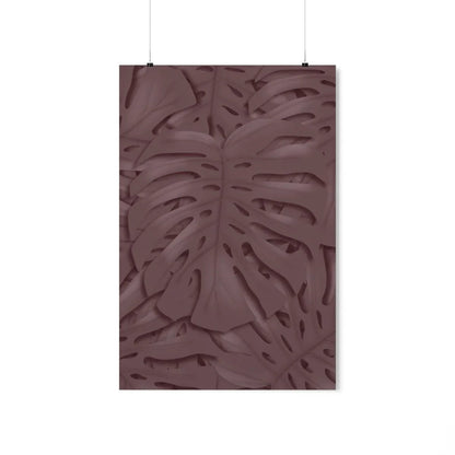 Merlot Monstera Botanical Print – Unframed Wall Art