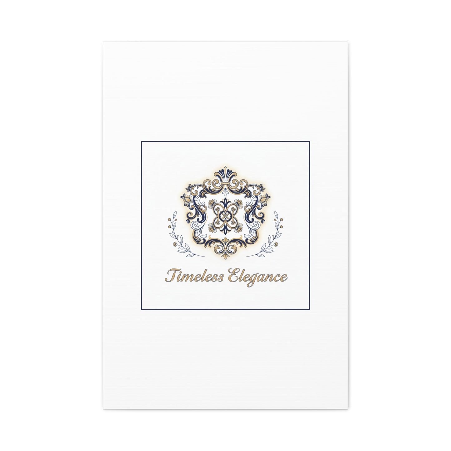 Ornate Brooch Emblem Canvas | Vintage Formalwear Accents, Baroque Print