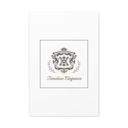 Ornate Brooch Emblem Canvas | Vintage Formalwear Accents, Baroque Print