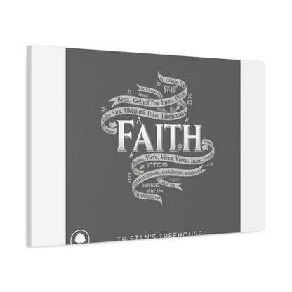 handwritten faith ribbon Canvas | sketch aesthetic, doodle design