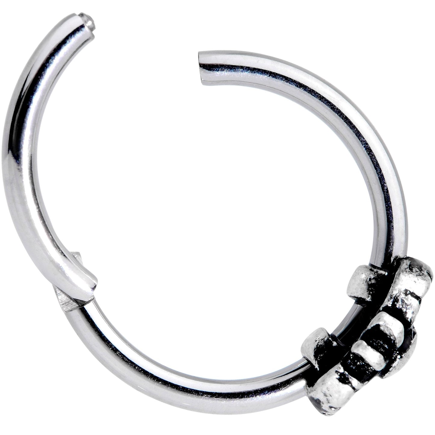 16G 3/8 Moon Cradling Sun Hinged Segment Ring